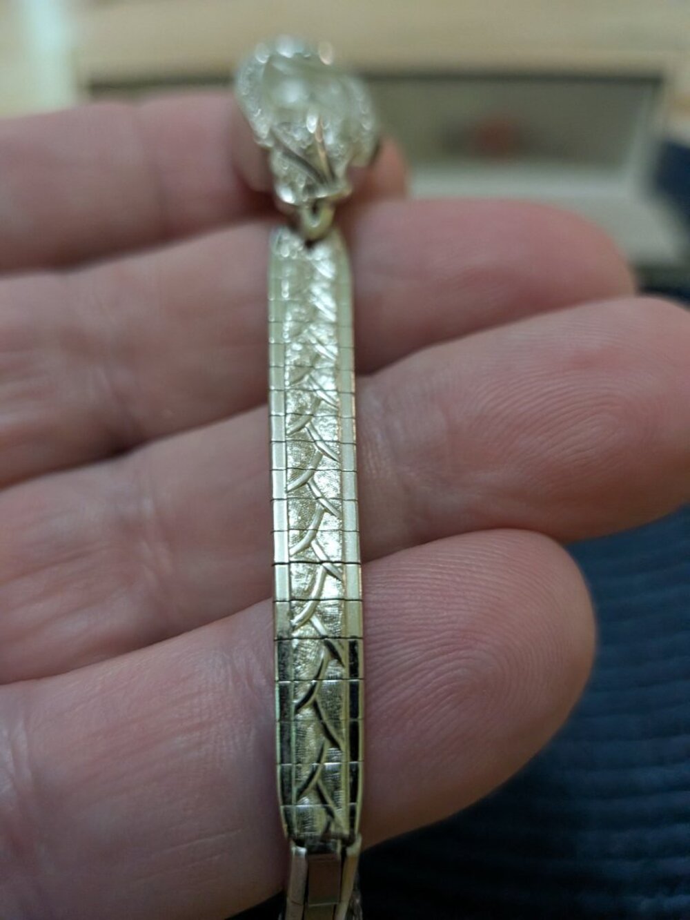 Vintage Hamilton Ladies White Gold Filled Art Deco Manual Wind Watch w/ Box - Picture 2 of 7